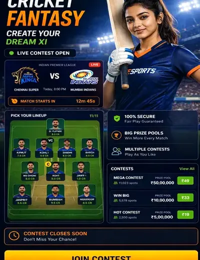 T20 (t20 live score) fantasy cricket & matchday visual 3
